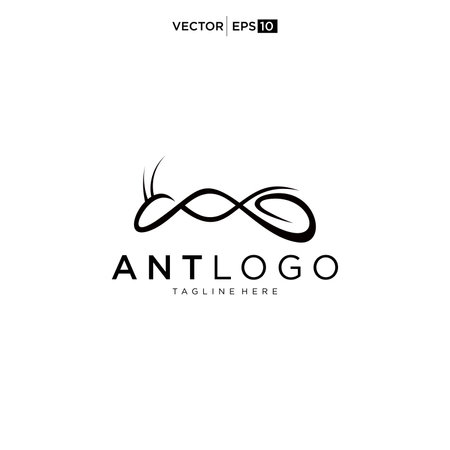 Ant Logo Design template. Vector Illustrationのイラスト素材
