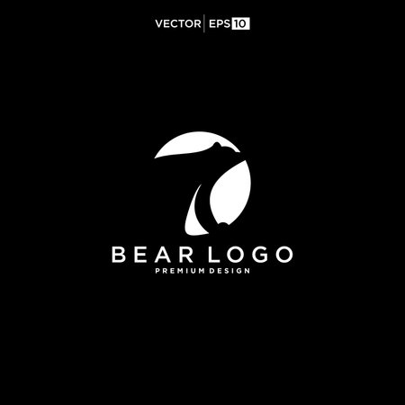 bear logo animal vector design graphic illustrationのイラスト素材