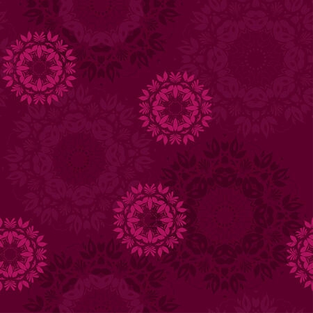 Beautiful flowers. Abstract seamless background with trendy elements - lace doily.Vector pattern for web-design, textile, graphic design. のイラスト素材