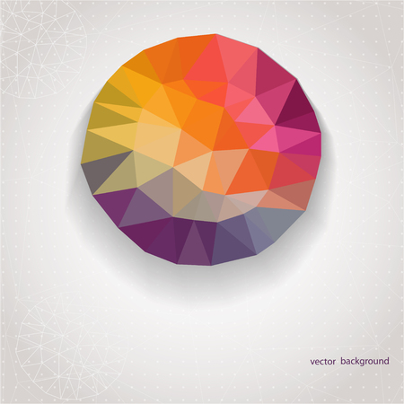 Round shape made of triangle. Abstract geometric background with plenty space for your text のイラスト素材