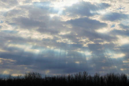 Streaming Rays of Lightの写真素材