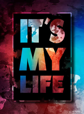 life sloganの写真素材