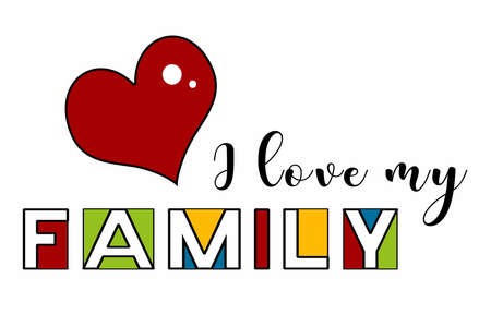 I love my familyの写真素材