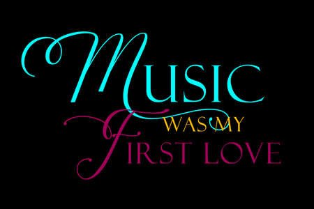 Music was my first loveの写真素材