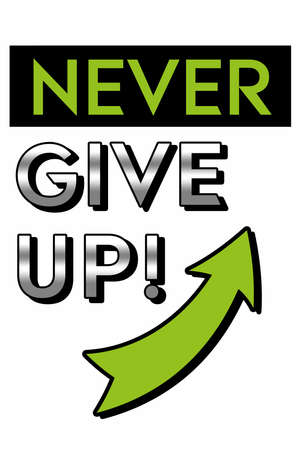never give upの写真素材