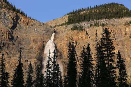 Takakkawa waterfall in Yoho National Parkの写真素材