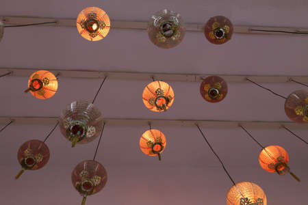 Chinese lanterns in Georgetown Malaysiaの写真素材