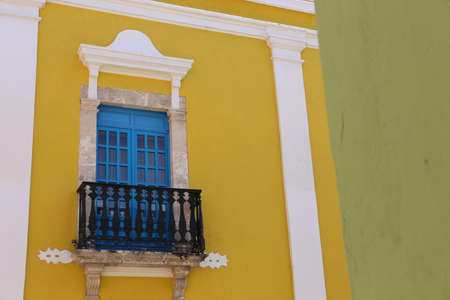 Campeche City colonial architecture, Yucatan, Mexicoの写真素材