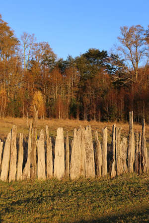 wooden Fence in a rural region in Chile