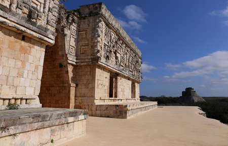Mayan Governors Palace - Uxmal, Mexicoの写真素材