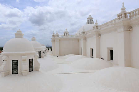 White Cathedral in Leon, Nicaraguaの写真素材