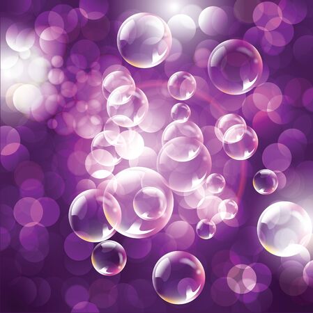 Abstract gradient background with bubbles and spotlightsのイラスト素材