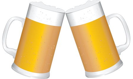 Two glasses of beerのイラスト素材