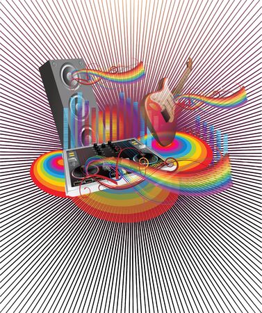 Let it be music. Abstract backgroundのイラスト素材