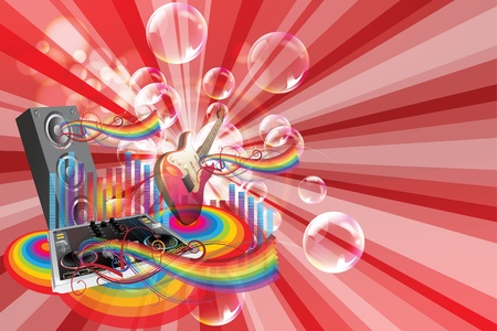 Music and colors abstract backgroundのイラスト素材