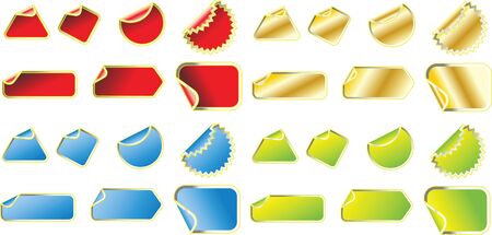 Adhesive badgesのイラスト素材