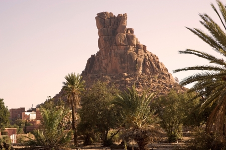 Napoleon's Hat rock, mountain near Tafroute in the South of Morocco