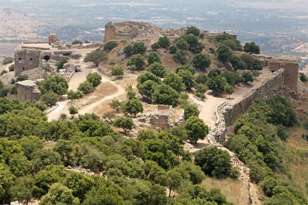 Nimrod fortress, from the Keep, on the slope of mount Hermon, Israel