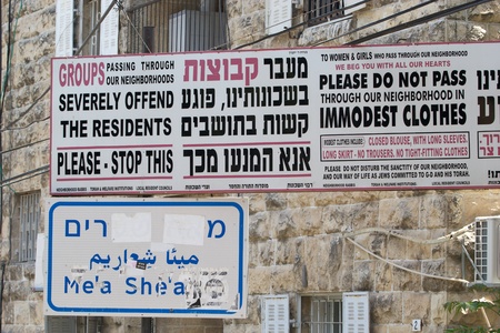 Mea She arim, Jewish orthodox district in Jerusalem, Israelのeditorial素材