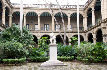 The coutyard of the old Town Hall, now the Havana City Museum, at the Old Havana, Cubaのeditorial素材