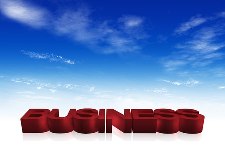 Business background with blue sky and clouds の写真素材