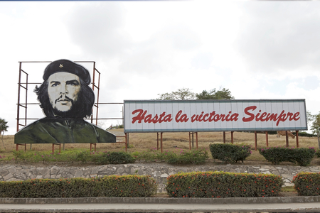 Cuban propaganda along the street from Camaguey to Bayamo, Cubaのeditorial素材