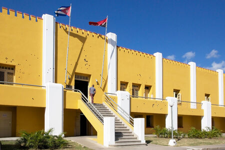 Moncada Barracks after the attack of the 26h of July 1953 as part of the cuban revolution, now the buildings are a school and a museum, Santiago de Cuba, Cubaのeditorial素材