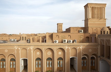 Traditional architecture at Yazd, Iran with the wind towers  のeditorial素材