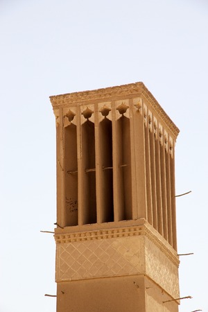 A windcatcher in Yazd, Iran. の写真素材