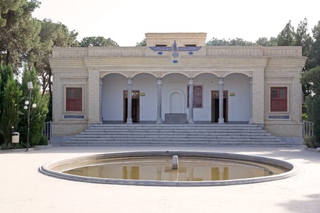 Zoroastrian fire temple, Yazd, Iran  Inside the fire temple there is an Atash Behram  it is the higest grade of a fire that can be placed in a fire temple   Zoroastrianism is an ancient religion and It was once the state religion of the Achaemenid, Parthiのeditorial素材