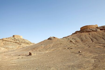 The Towers of silence at the Zoroastrian site, Yazd, Iran の写真素材