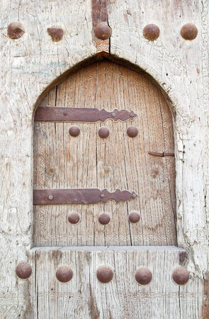 Details of the ancient wooden door, Bukhara, Uzbekistanのeditorial素材