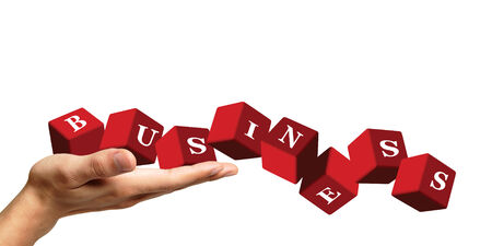 Business conceptual illustration on the isolated backgroundの写真素材