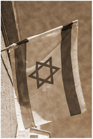 Vintage image of the Israel flagの写真素材