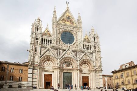 Siena Cathedral, Siena, Tuscany, Italy. It is a medieval church dedicated to santa Maria Assunta,...