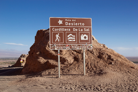 Cordillera de la Sal in the Atacama desert, Chile. Atacama desert is a plateau in South America,strip of land of the Pacific coast, west of the Andes mountains.のeditorial素材