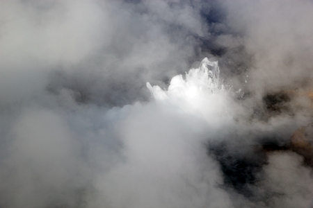 El Tatio geysers, Chile. El Tatio is a geyser field located in the northern Chile. It is the largest geyser field in the southern hemisphere and the third geyser field in the world.の写真素材