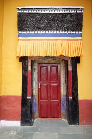 Thiksey Monastery in Ladakh, India. It is located on top of a hill in Thiksey villageのeditorial素材