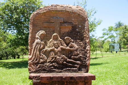 The Jesuit Missions of La Santisima Trinidad de Parana' is located in the Itapua Departement in Paraguay and is a religious missions that were founded by Jesuit missioners during the colonization of South America during the 17th Century.の写真素材