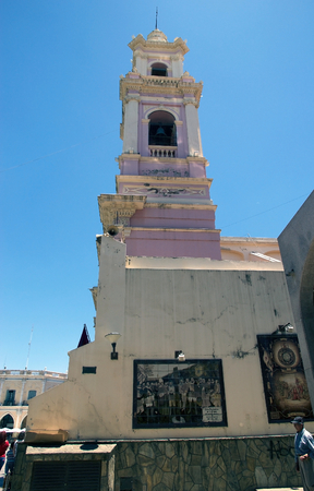Salta Cathedral in Salta, Argentina. It is a Roman Catholic cathedral dedicated to Jesus and Virgin Mary and it is declared national monumentのeditorial素材