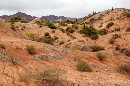 Landscape at the Los Colorados, the colorful valley in Jujuy Province in northern Argentina