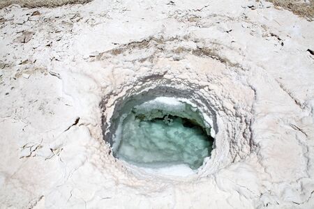 Salar de Pocitos in Puna de Atacama, Argentina. It is 60 km long and 6 km wide and it is near the town with the same nameの写真素材