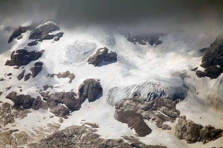 Hiking in the Sella group in the Dolomites. the Dolomites are a mountain range in northeastern...