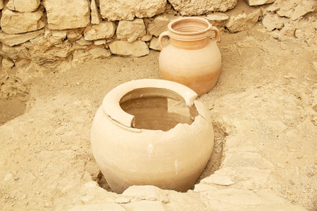 Houses at Ephesus, Turkey, showing how the wealthy lived during the Roman period.の写真素材