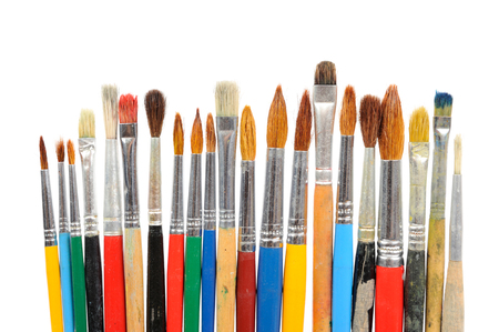 Paintbrushes isolated on white backgroundの写真素材