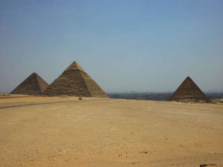 Egypt Pyramids Sand Desert Travel Sun.