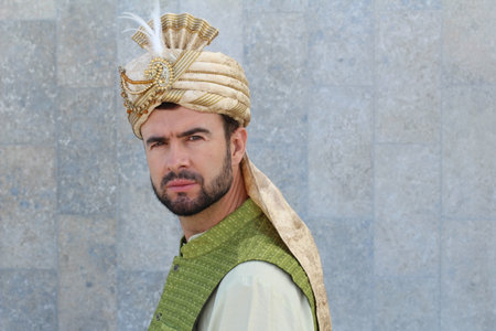 Extravagant Indian man with upper class vibesの写真素材