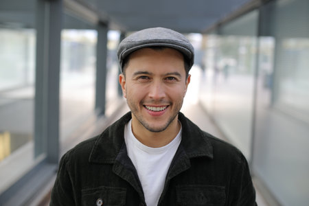 Very attractive ethnic worker smilingの写真素材