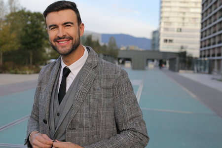 Businessman with a sophisticated lookの写真素材