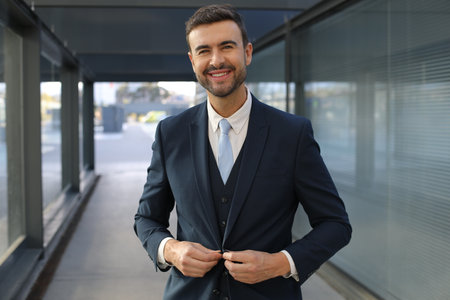 Businessman with a sophisticated lookの写真素材
